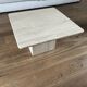 Travertine side table