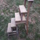 Natural wood escrow chair