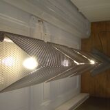 Vintage perforated metal floor lamp