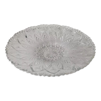 Chiseled glass dish