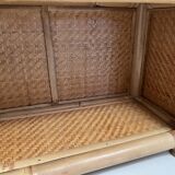 commode /console en bambou vintage