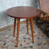 Table teak vintage feet compass