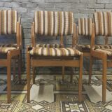 Set of 6 vintage Scandinavian chairs from the 1970s