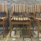 Lot de 6 chaises scandinaves vintage année 1970