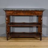 Large Burl Mahogany Property Console, Restoration Period – Early
