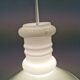 Royal Copenhan hanging lamp in double layer white opal glass. 1980s Denmark.