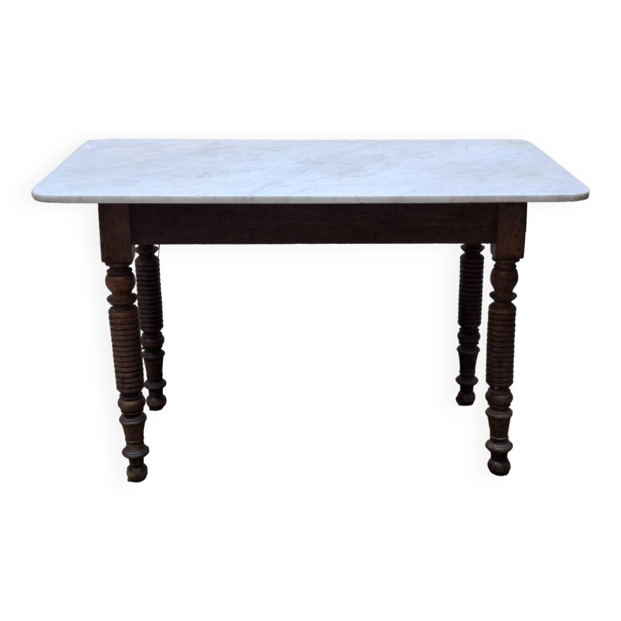 Wood and marble bistro table