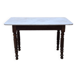 Wood and marble bistro table