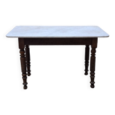 Table de bistro bois et marbre