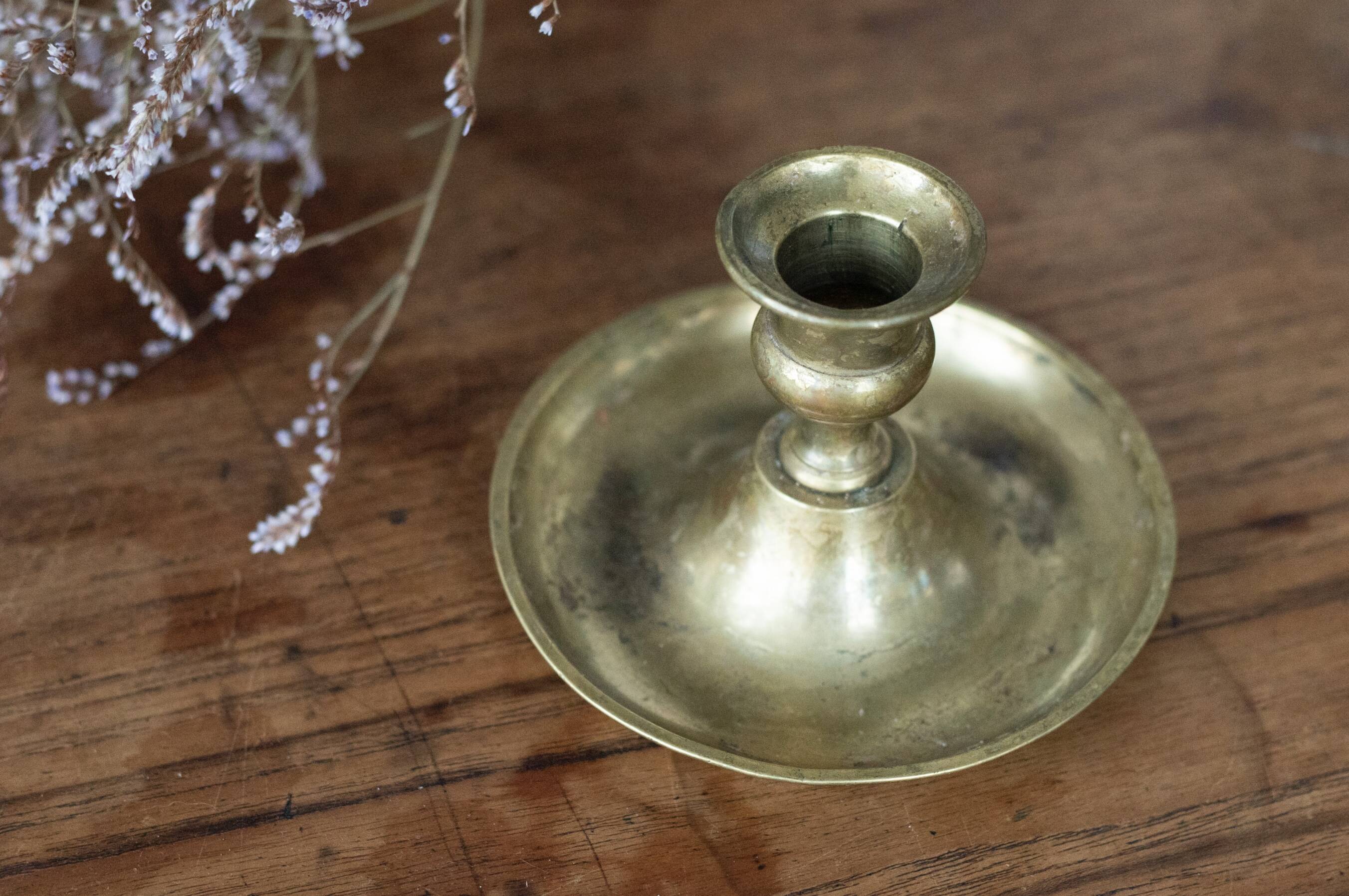 Vintage brass candle holder