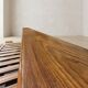Mid-century wooden folding sofa bed frame, extendable daybed, Czechoslovakia, 190 × 151 × 77 cm