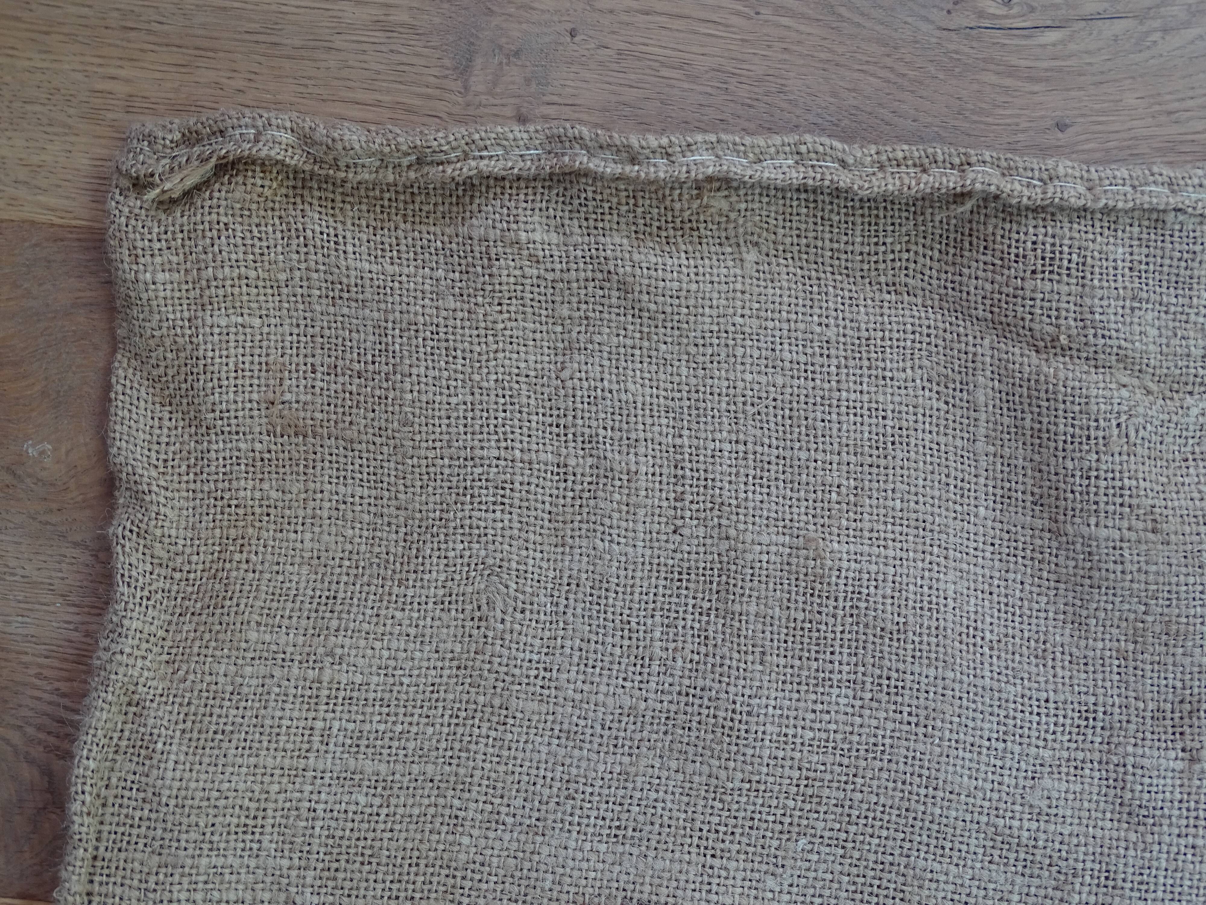 Burlap bag, train décor for the company ZPC