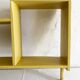 1960s wooden wall shelf with 3 compartments