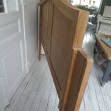 Headboard for a 160 bed in solid walnut. Unique piece made from old elements.