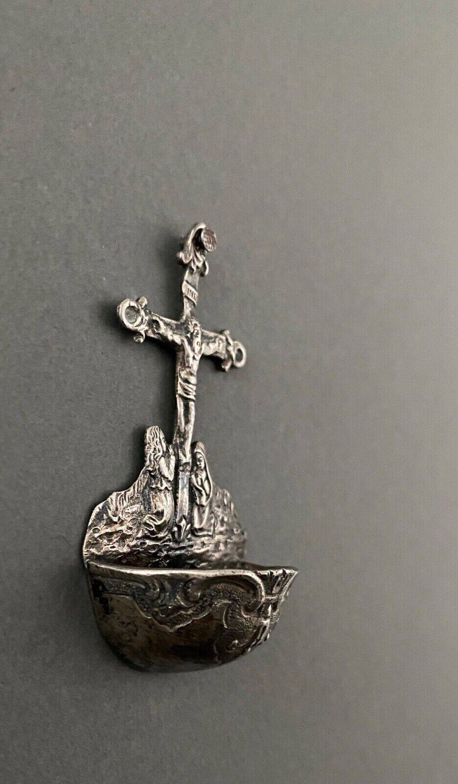 Silver stoup with 18th century Calvary decoration