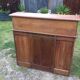 Old Angus London brand double-box sliding cylinder curtain desk.