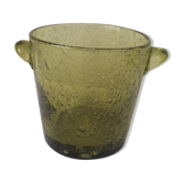 The 1970s vintage blown glass ice bucket