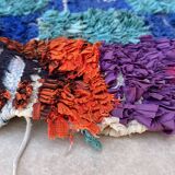 Moroccan carpet Boucherouite colored - 145 x 179 cm