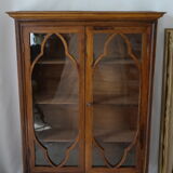 Old atisanal wooden library showcase