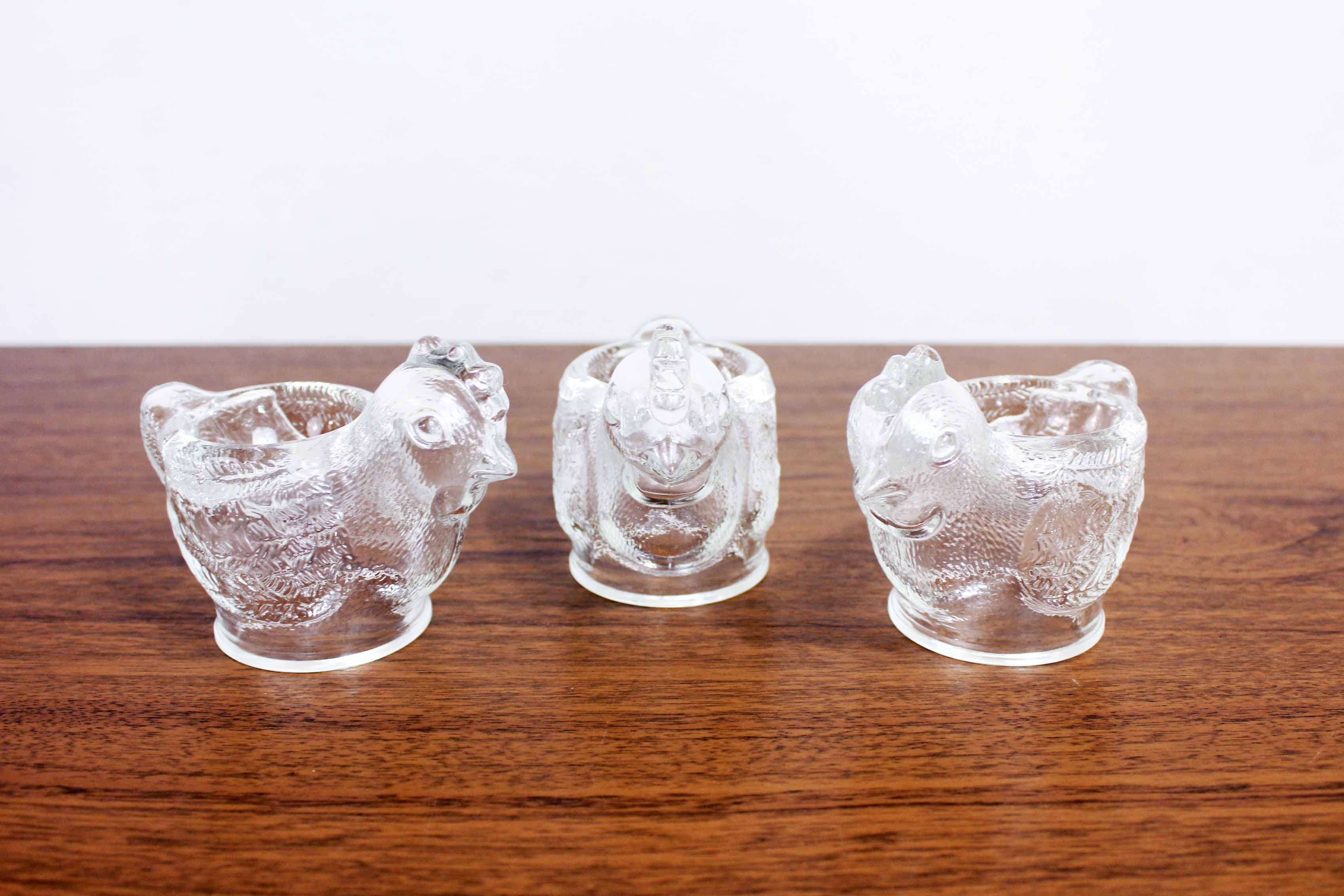 Set of 3 WMF glass cockroaches