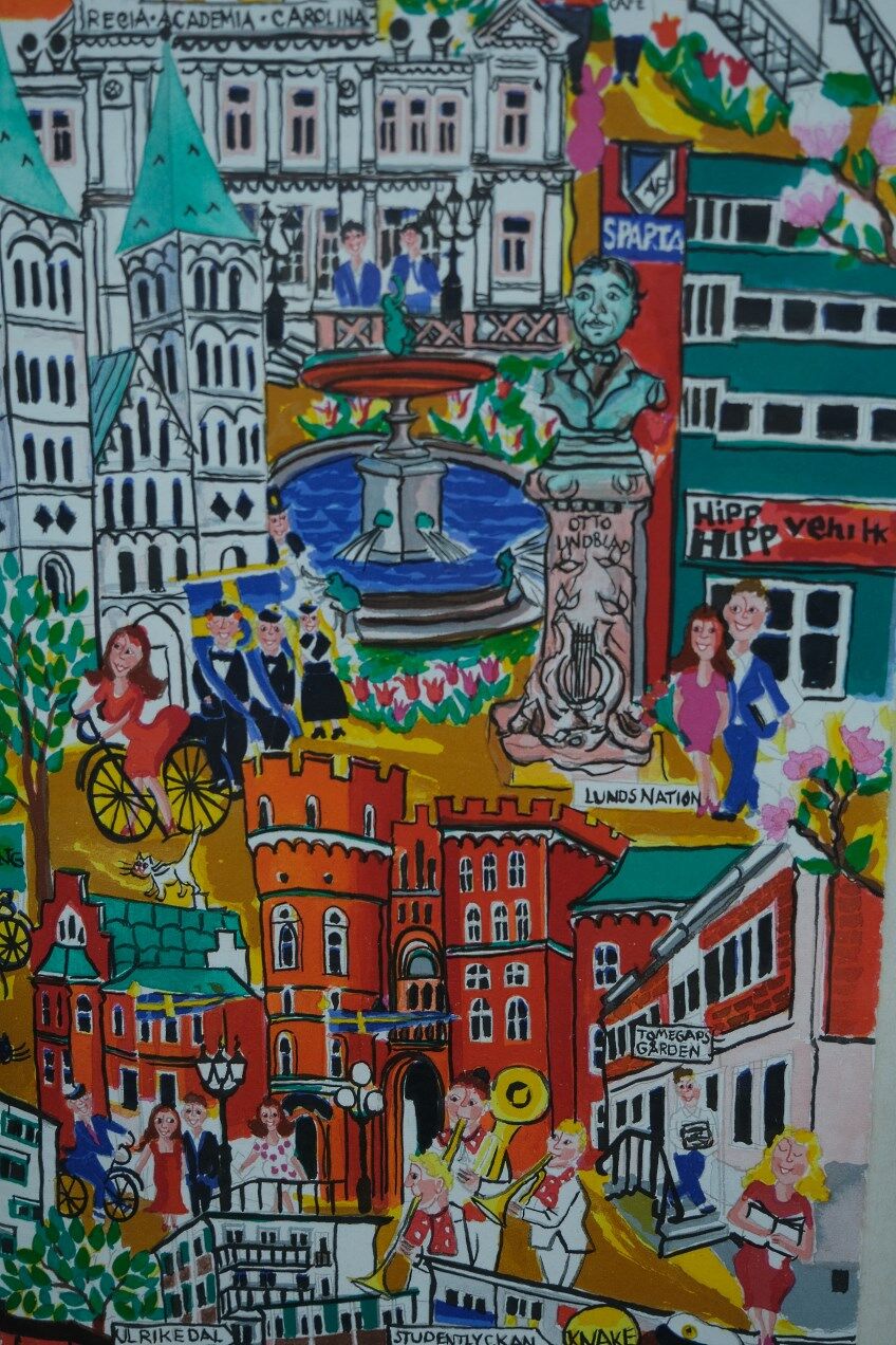Hand signed modern lithograph by Gunilla Mann, 1990s.