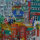 Hand signed modern lithograph by Gunilla Mann, 1990s.