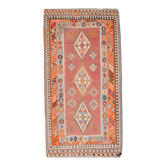 Tapis Kilim d'Orient Shiraz Gashgaï Ancien :   1.50 X 2.85 Mètres -