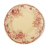 Assiette en faïence à décor de fleurs