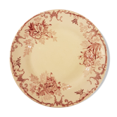 Assiette en faïence à décor de fleurs