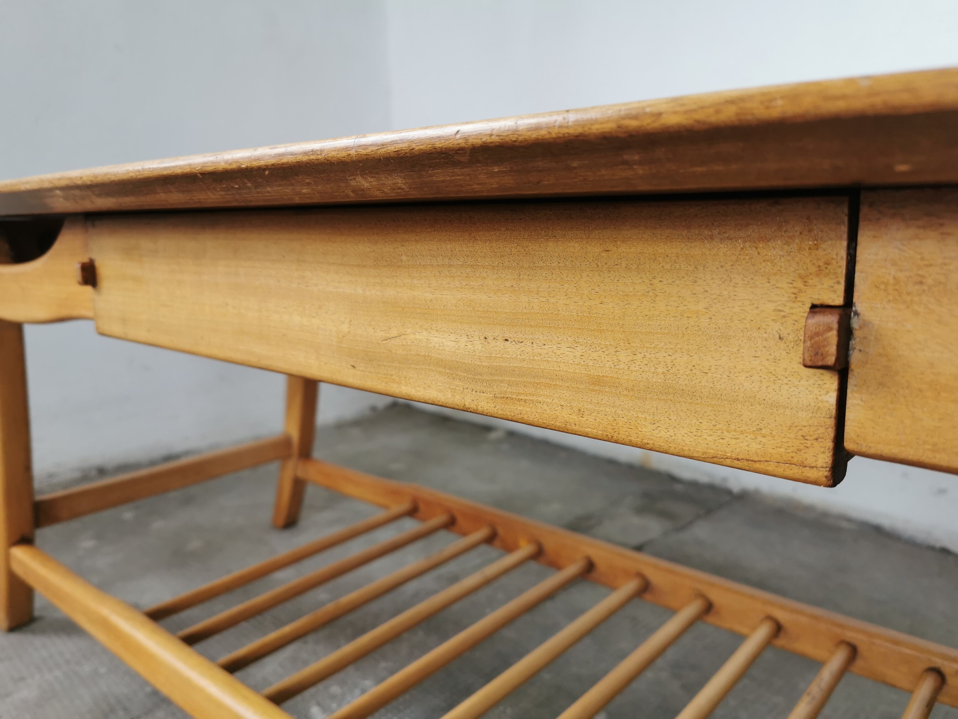 Scandinavian coffee table in blond wood