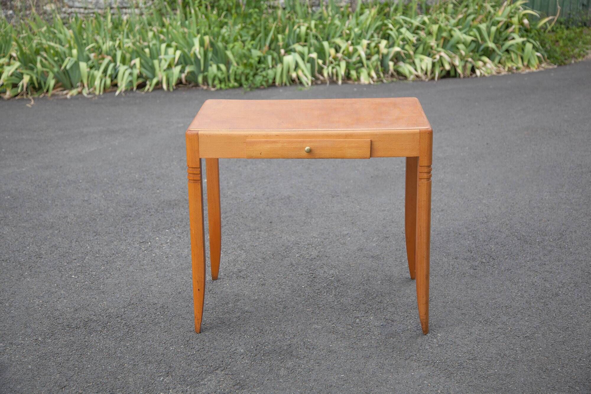 wood console, wood desk