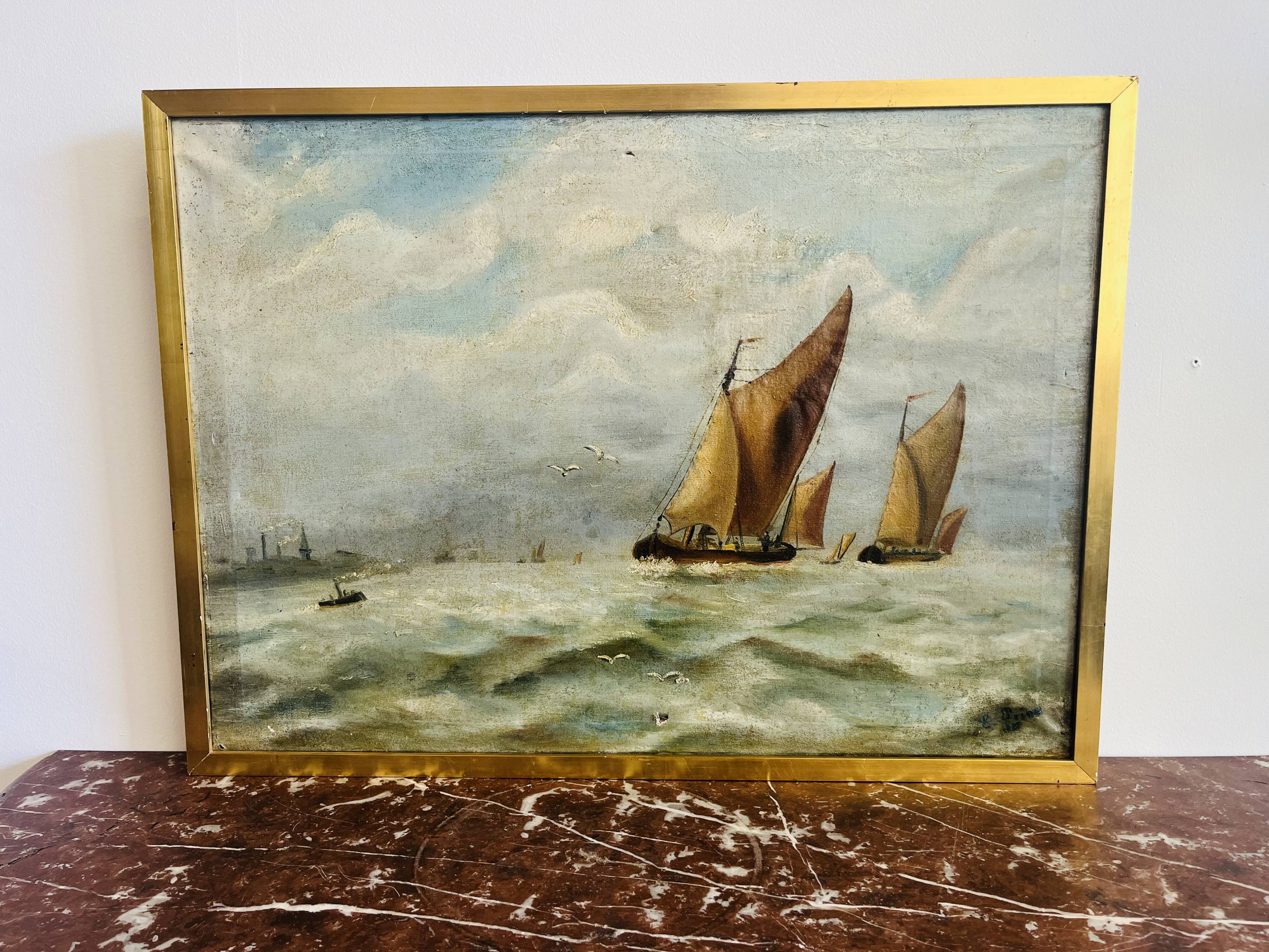 Oil painting on canvas claas prins (1903-1968)