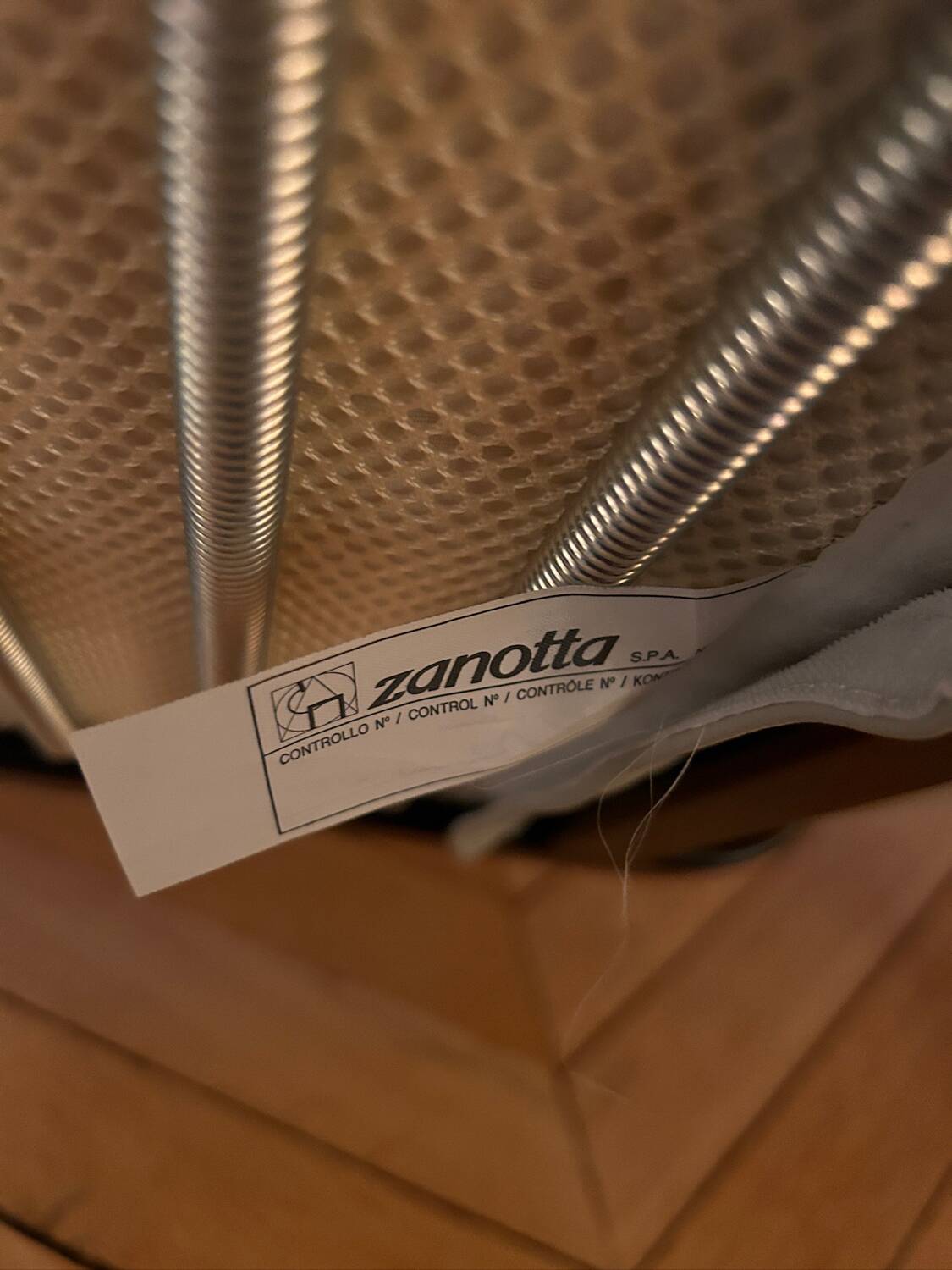 Zanotta gray leather armchair