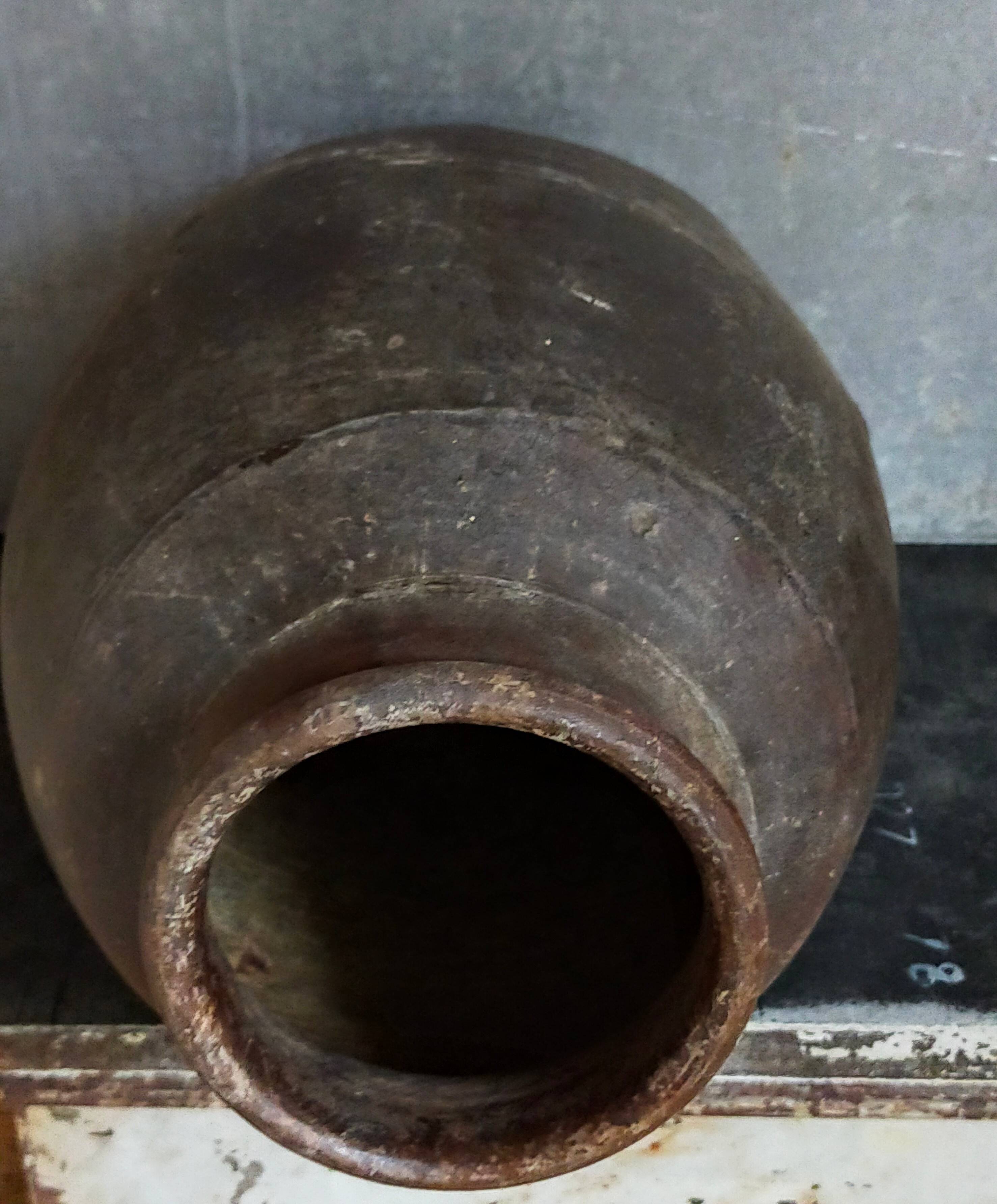 XXL traditional pottery old 19th century folk art 42 cm