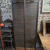 Old double curtained oak filing cabinet