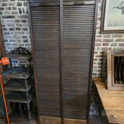 Ancien classeur à rideaux double en chêne
