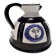 White, Black and Blue Hand-Painted Ceramic Jug / Vase