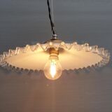 Art Deco ruffled opaline hanging