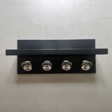 Large black magazine rack by Giotto Stoppino for Kartell, Italy 1970.