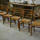 Set of 6 oak chairs in the style of Pierre Cruège 1940s.