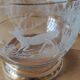 Carafe en verre décor biches et cerfs