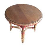 Rattan side table