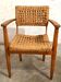 Fauteuil en chêne et corde par Audoux et Minet, Vibo