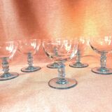 Vintage blue champagne glasses