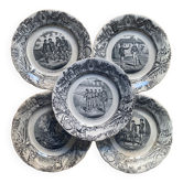 Choisy le roi - 5 assiettes vie militaire