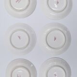 6 cups and saucers porcelain Haviland Limoges barbed-wire décor