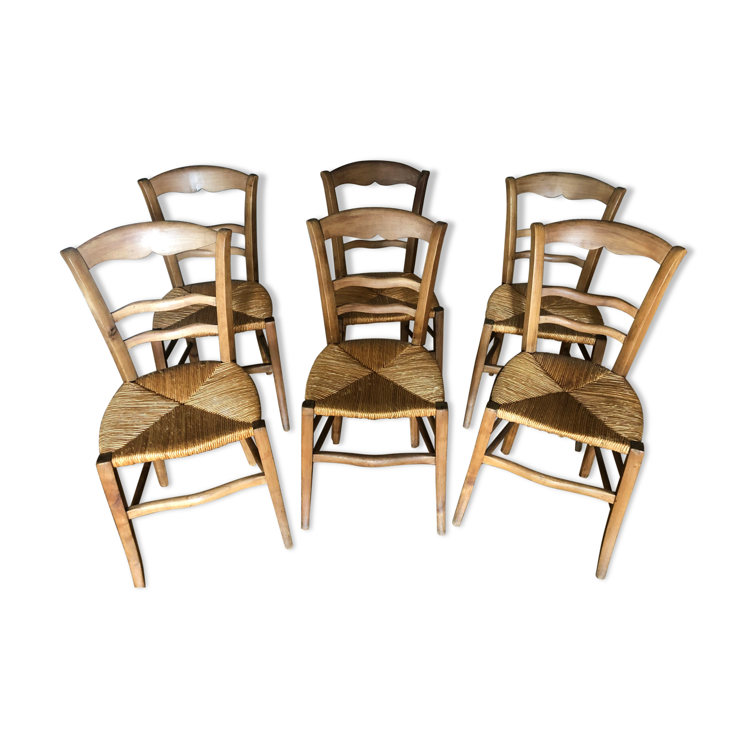 Lot 6 cherry chairs