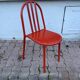 Chaise orange Robert Mallet Stevens, édition années 1980