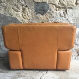 Roche Bobois leather armchair - cognac - 1990
