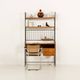 Italian mid century bookcase with a desk, 1970s